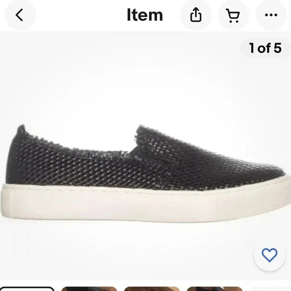 Indigo rd. Black Woven Slip On sneaker shoe Size 6 - Picture 1 of 9
